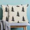 Christmas Pillow Covers 18x18 Inch Set of 2 Cream Black Christmas Tree Decor Throw Pillows Winter Xmas Holiday Outdoor Cushion Cases for Couch Bed Decorations